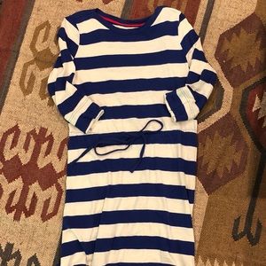Adorable Blue and White Cotton Knit Dress Size M